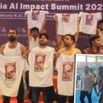 AI સમિટમાં હોબાળો, યુથ કોંગ્રેસના કાર્યકરોએ ટી-શર્ટ ઉતારીને વિરોધ કર્યો, ભાજપે તેને દેશનું અપમાન ગણાવ્યું