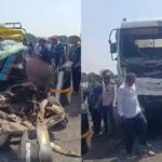 મહારાષ્ટ્ર હાઇવે પર સિમેન્ટ મિક્સર કારને ટક્કર મારતા 10 લોકોના ઘટનાસ્થળે જ મોત થયા